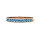 1 - Kathiryn 2.30 mm Blue Topaz 11 Stone Wedding Band 