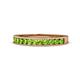 1 - Kathiryn 2.30 mm Peridot 11 Stone Wedding Band 