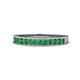 1 - Kathiryn 2.30 mm Emerald 11 Stone Wedding Band 