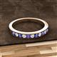 3 - Kathiryn 2.00 mm Tanzanite and Diamond 11 Stone Wedding Band 