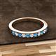 3 - Kathiryn 2.00 mm Blue Topaz and Diamond 11 Stone Wedding Band 