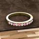 3 - Kathiryn 2.00 mm Pink Sapphire and Diamond 11 Stone Wedding Band 