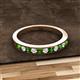 3 - Kathiryn 2.00 mm Green Garnet and Diamond 11 Stone Wedding Band 