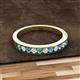 3 - Kathiryn 2.00 mm Blue Topaz and Diamond 11 Stone Wedding Band 