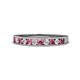1 - Kathiryn 2.00 mm Pink Tourmaline and Diamond 11 Stone Wedding Band 
