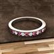 3 - Kathiryn 2.00 mm Pink Tourmaline and Diamond 11 Stone Wedding Band 
