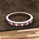 3 - Kathiryn 2.00 mm Rhodolite Garnet and Diamond 11 Stone Wedding Band 