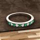 3 - Kathiryn 2.00 mm Emerald and Diamond 11 Stone Wedding Band 