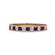 1 - Kathiryn 2.30 mm Blue Sapphire and Diamond 11 Stone Wedding Band 