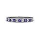 1 - Kathiryn 2.30 mm Iolite and Diamond 11 Stone Wedding Band 