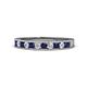 1 - Kathiryn 2.30 mm Blue Sapphire and Diamond 11 Stone Wedding Band 