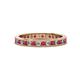 1 - Celina 2.00 mm Round Ruby and Diamond Eternity Band 