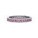 1 - Celina 2.00 mm Round Pink Sapphire and Diamond Eternity Band 