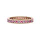 1 - Celina 2.00 mm Round Pink Sapphire and Diamond Eternity Band 