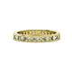 1 - Celina 2.00 mm Round Peridot and Diamond Eternity Band 