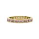 1 - Celina 2.00 mm Round Rhodolite Garnet and Diamond Eternity Band 