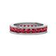 1 - Celina 3.00 mm Round Ruby Eternity Band 
