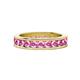 1 - Celina 3.00 mm Round Pink Sapphire Eternity Band 