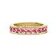 1 - Celina 3.00 mm Round Pink Tourmaline Eternity Band 