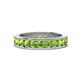 1 - Celina 3.00 mm Round Peridot Eternity Band 