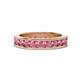 1 - Celina 3.00 mm Round Rhodolite Garnet Eternity Band 