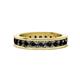 1 - Celina 3.00 mm Round Black Diamond Eternity Band 