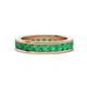 1 - Celina 3.00 mm Round Emerald Eternity Band 