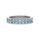 1 - Celina 3.00 mm Round Aquamarine Eternity Band 