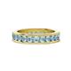 1 - Celina 3.00 mm Round Aquamarine Eternity Band 