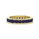 1 - Celina 3.00 mm Round Blue Sapphire Eternity Band 