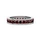 1 - Celina 3.00 mm Round Red Garnet Eternity Band 