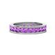 1 - Celina 3.00 mm Round Amethyst Eternity Band 