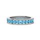 1 - Celina 3.00 mm Round Blue Topaz Eternity Band 