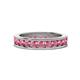 1 - Celina 3.00 mm Round Rhodolite Garnet Eternity Band 