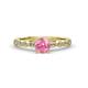 1 - Renea 0.82 ctw Pink Tourmaline (5.80 mm) with accented Diamonds Engagement Ring 