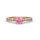 1 - Renea 0.82 ctw Pink Tourmaline (5.80 mm) with accented Diamonds Engagement Ring 
