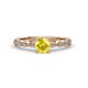 1 - Renea 0.87 ctw Yellow Sapphire (5.80 mm) with accented Diamonds Engagement Ring 