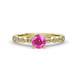 1 - Renea 0.87 ctw Pink Sapphire (5.80 mm) with accented Diamonds Engagement Ring 