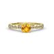1 - Renea 0.82 ctw Citrine (5.80 mm) with accented Diamonds Engagement Ring 