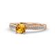1 - Aleen Citrine and Diamond Engagement Ring 