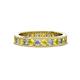 1 - Celina 2.70 mm Round Yellow Sapphire and Diamond Eternity Band 