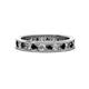 1 - Celina 2.70 mm Round Black and White Diamond Eternity Band 