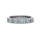 1 - Celina 2.70 mm Round Aquamarine and Diamond Eternity Band 
