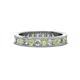 1 - Celina 2.70 mm Round Peridot and Diamond Eternity Band 
