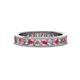 1 - Celina 2.70 mm Round Pink Tourmaline and Diamond Eternity Band 
