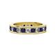 1 - Celina 3.00 mm Round Blue Sapphire and Diamond Eternity Band 