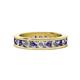 1 - Celina 3.00 mm Round Iolite and Diamond Eternity Band 