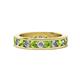 1 - Celina 3.00 mm Round Peridot and Diamond Eternity Band 