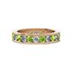 1 - Celina 3.00 mm Round Peridot and Diamond Eternity Band 