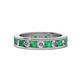 1 - Celina 3.00 mm Round Emerald and Diamond Eternity Band 